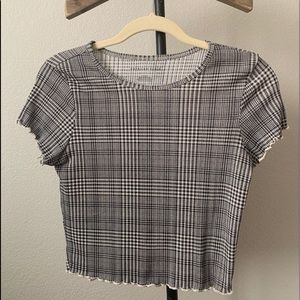 Black & White Plaid Tee